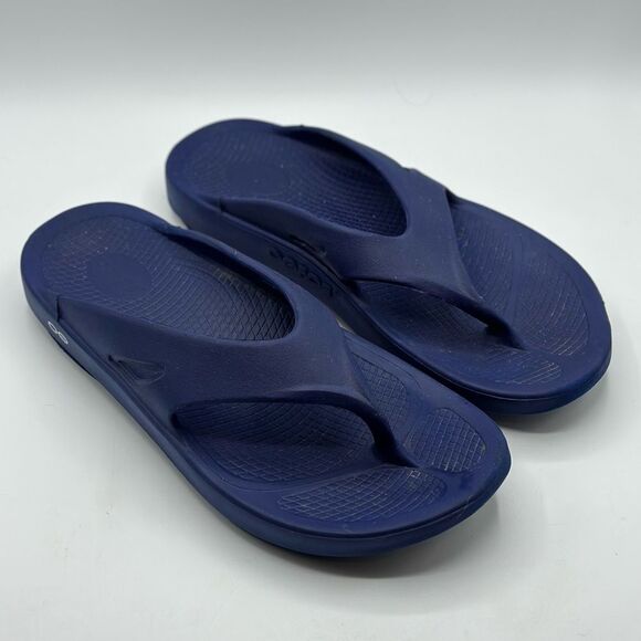 OOFOS OOlala Original Recovery Sport Shoes Blue Flip Flop Thong Sandals Size 13 main image 9
